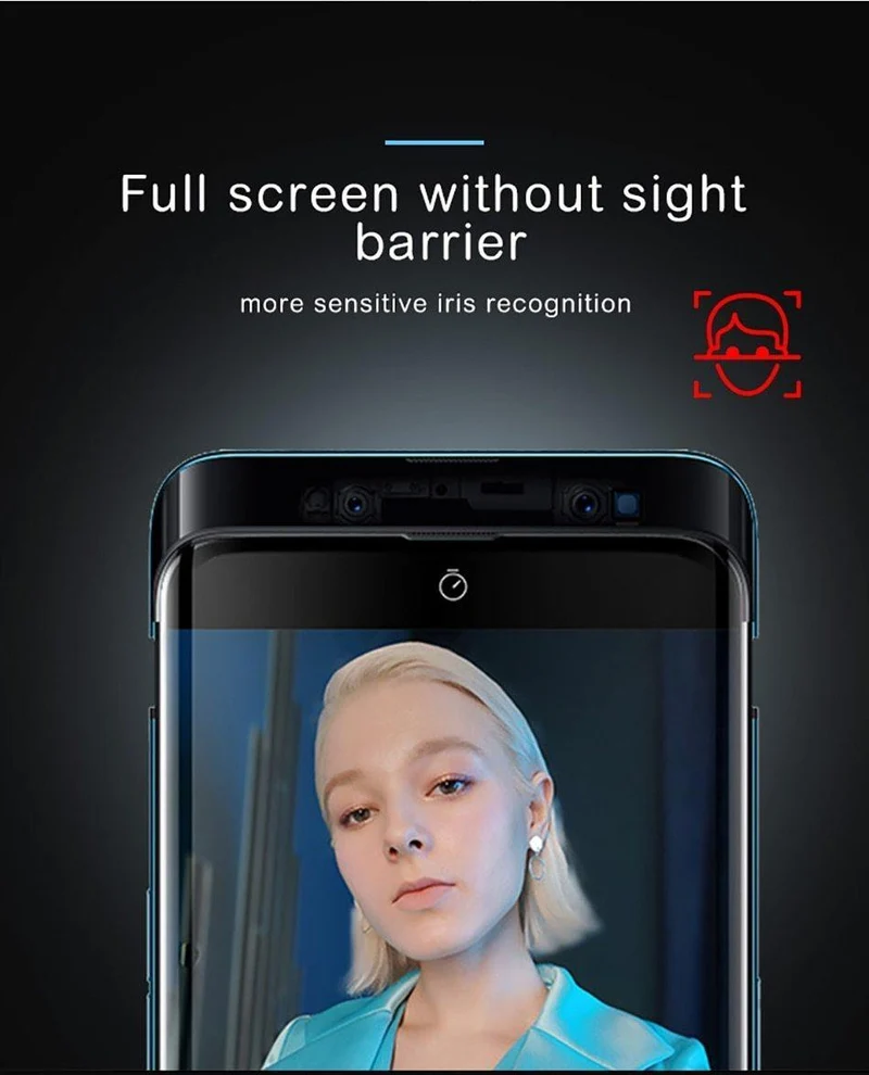 Baseus 0.3 MM Displayschutz aus gehärtetem Glas für OPPO Find X, gebogene Kante, vollständige Abdeckung, gehärteter Schutzglasfilm für Find X