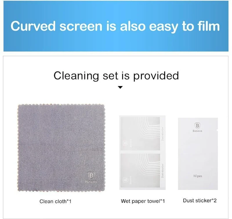 Baseus 0.3 MM Displayschutz aus gehärtetem Glas für OPPO Find X, gebogene Kante, vollständige Abdeckung, gehärteter Schutzglasfilm für Find X