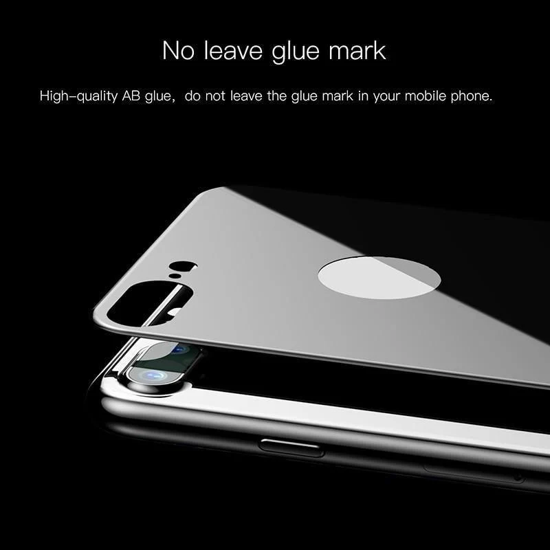 Baseus Displayschutzfolie für die Rückseite des iPhone 7, 0.3 mm dünnes 3D-Hartglas für die Rückseite des iPhone 7 Plus, Schutzfolie für die Rückseite