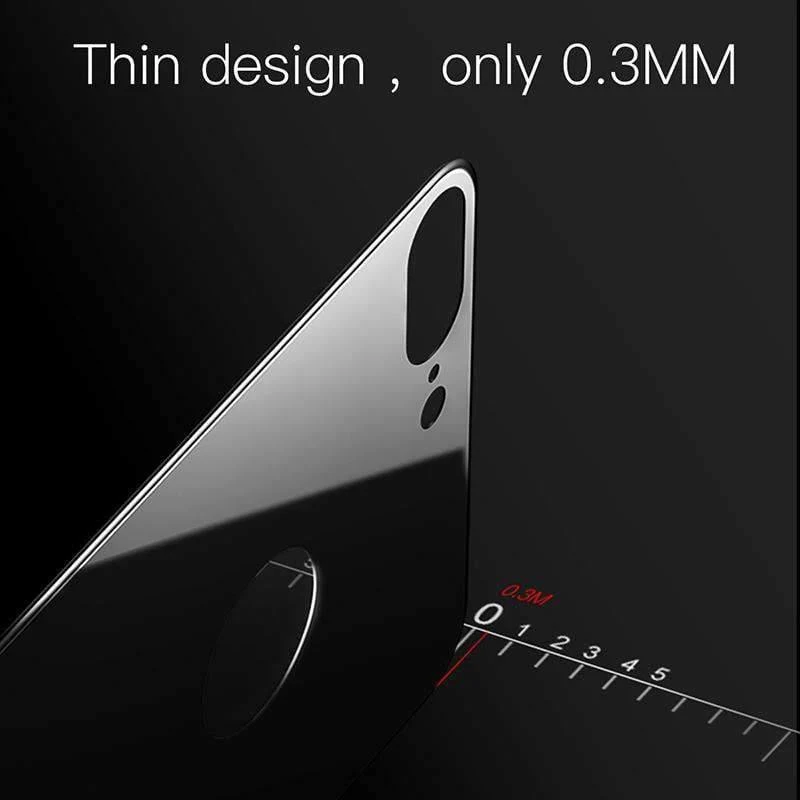 Baseus Displayschutzfolie für die Rückseite des iPhone 7, 0.3 mm dünnes 3D-Hartglas für die Rückseite des iPhone 7 Plus, Schutzfolie für die Rückseite