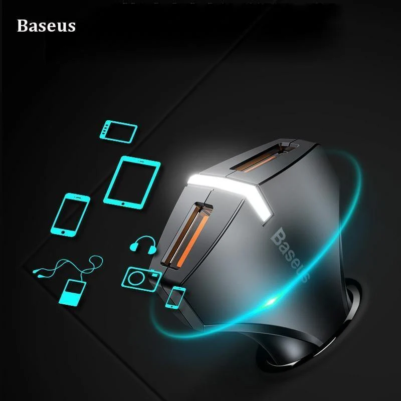 Quick Charge 3.0 Dual-USB-Port-Autoladegerät 5V3A QC3.0 Turbo-Schnelllade-USB-Ladegerät für iPhone Samsung Xiaomi-Telefon