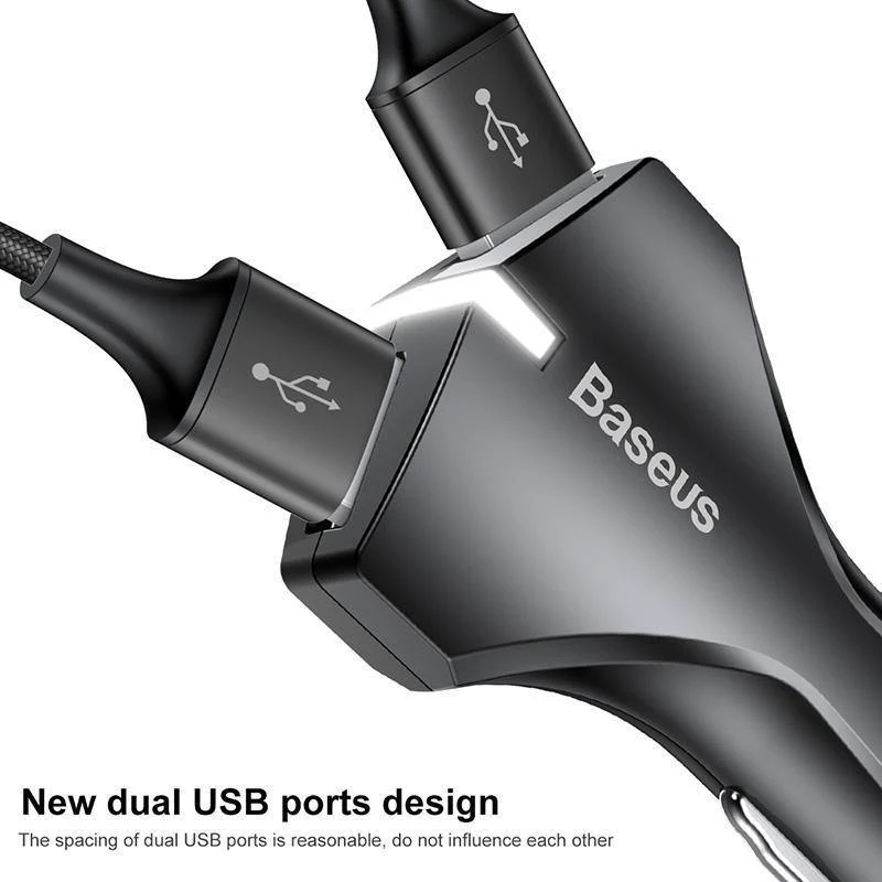 Quick Charge 3.0 Dual-USB-Port-Autoladegerät 5V3A QC3.0 Turbo-Schnelllade-USB-Ladegerät für iPhone Samsung Xiaomi-Telefon