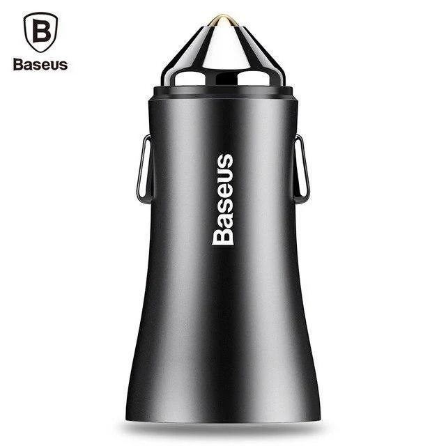 USB-Autoladegerät für iPhone Samsung Xiaomi 2.4A Dual USB-Schnellladeadapter Mini-Metall-USB-Autoladegerät für Mobiltelefone
