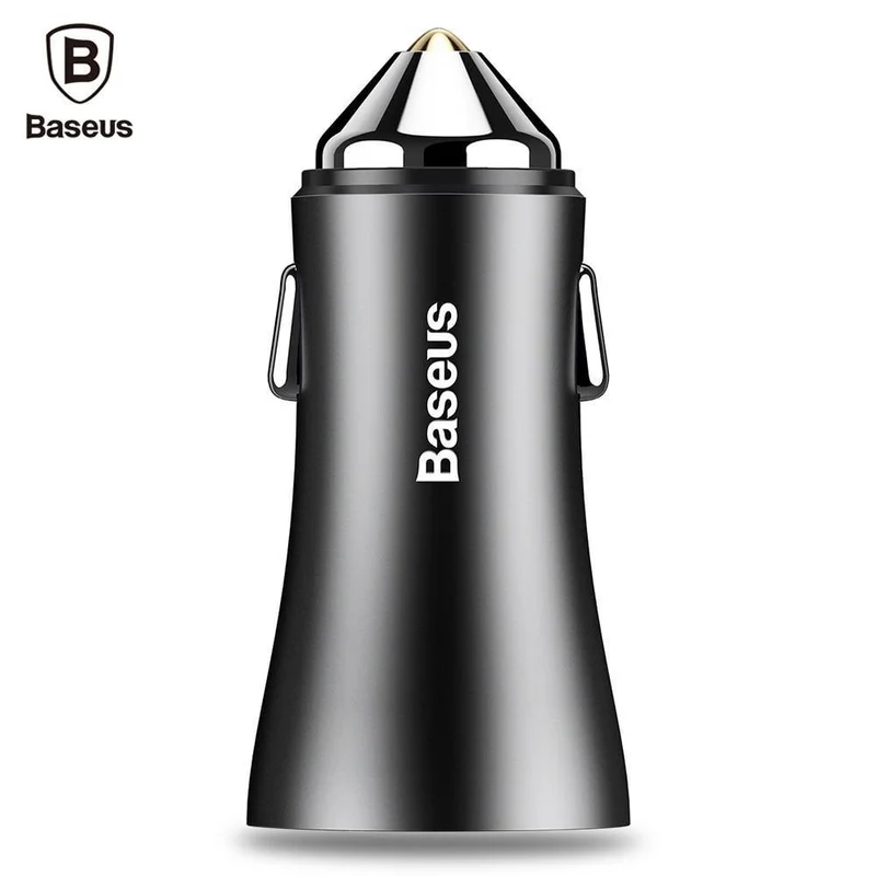 USB-Autoladegerät für iPhone Samsung Xiaomi 2.4A Dual USB-Schnellladeadapter Mini-Metall-USB-Autoladegerät für Mobiltelefone
