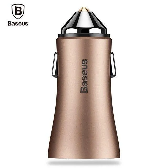 USB-Autoladegerät für iPhone Samsung Xiaomi 2.4A Dual USB-Schnellladeadapter Mini-Metall-USB-Autoladegerät für Mobiltelefone