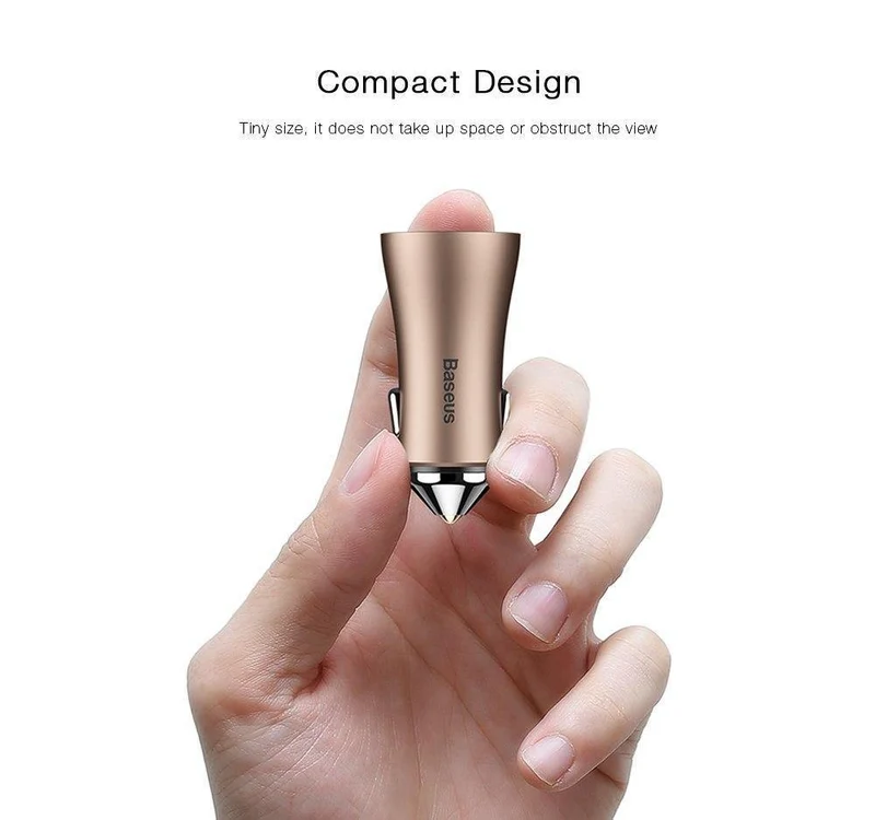 USB-Autoladegerät für iPhone Samsung Xiaomi 2.4A Dual USB-Schnellladeadapter Mini-Metall-USB-Autoladegerät für Mobiltelefone