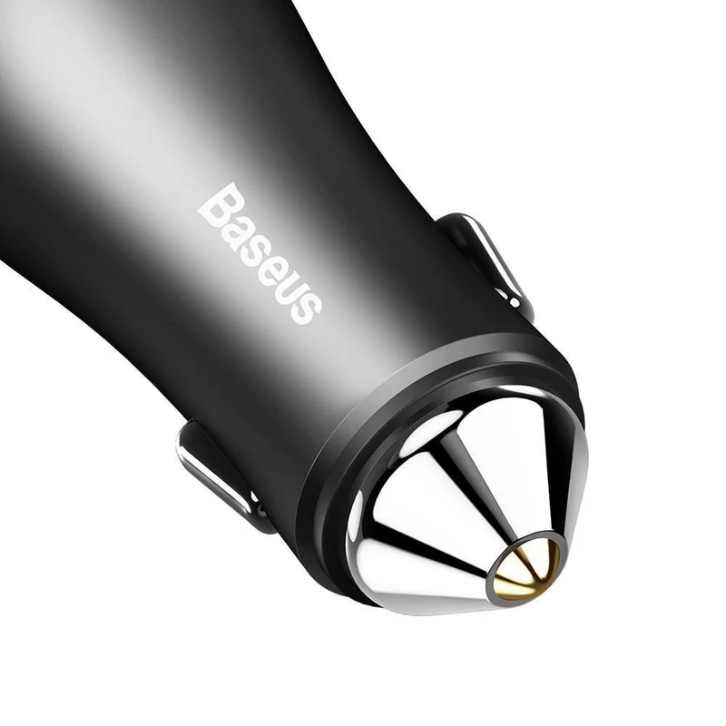 USB-Autoladegerät für iPhone Samsung Xiaomi 2.4A Dual USB-Schnellladeadapter Mini-Metall-USB-Autoladegerät für Mobiltelefone
