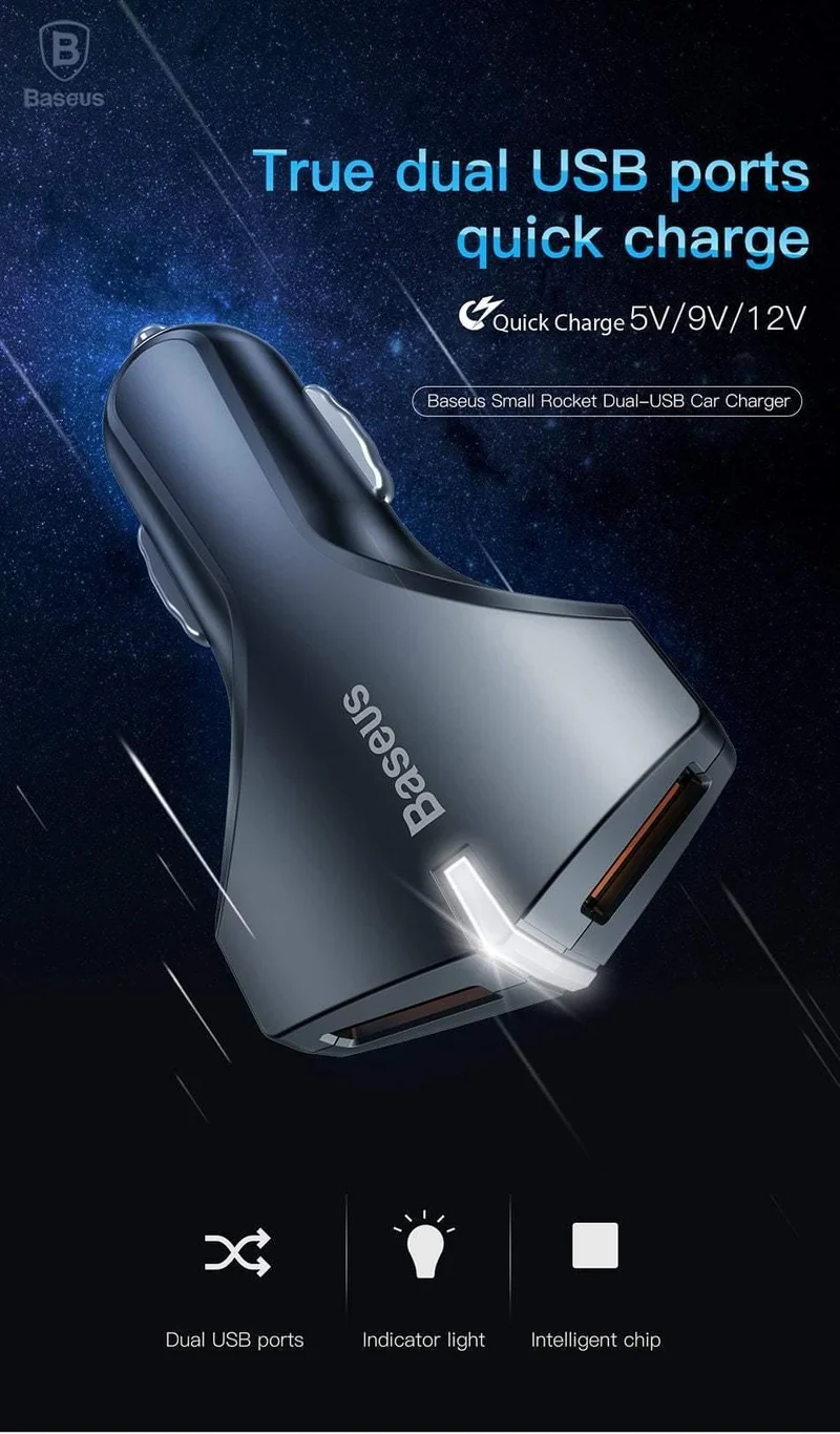 Schnellladung 3.0 Dual USB Autoladegerät 5V3A Turbo Schnellladung Handy Ladegerät für iPhone Xiaomi Autoadapter