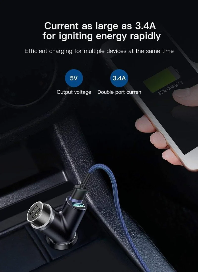 USB Auto Ladegerät Für iPhone Samsung Xiaomi mi 3.4 A Schnelle Lade Auto Telefon Ladegerät Adapter Handy Ladegerät