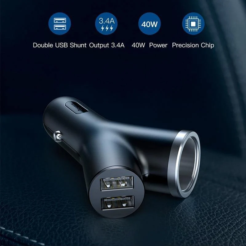 USB Auto Ladegerät Für iPhone Samsung Xiaomi mi 3.4 A Schnelle Lade Auto Telefon Ladegerät Adapter Handy Ladegerät