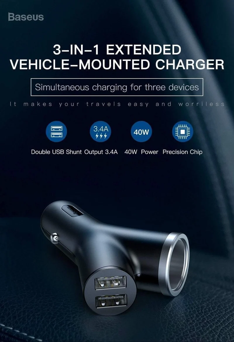 USB Auto Ladegerät Für iPhone Samsung Xiaomi mi 3.4 A Schnelle Lade Auto Telefon Ladegerät Adapter Handy Ladegerät