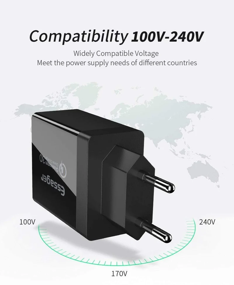Schnellladung 3.0 3 USB Ladegerät 30W QC 3.0 Schnellladung USB Ladegerät für iPhone Samsung Xiaomi Handy Ladegerät