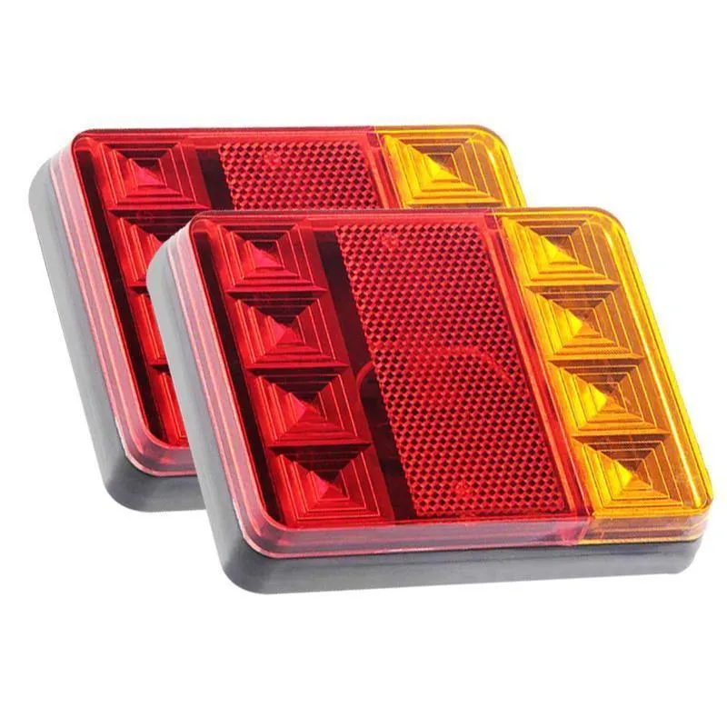 Wasserdichtes 8-LED-Auto-Rücklicht, Rückleuchten, Paar, Bootsanhänger, 12 V, Heckteile für Anhänger, LKW, Autobeleuchtung, wasserdicht, IP65
