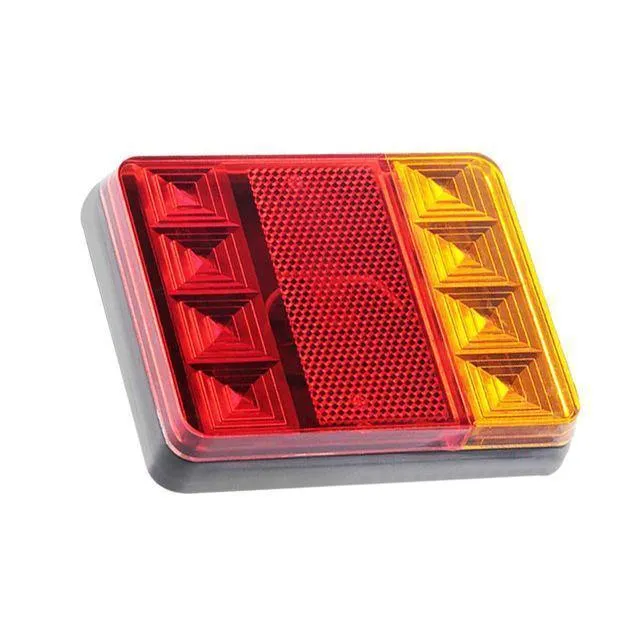 Wasserdichtes 8-LED-Auto-Rücklicht, Rückleuchten, Paar, Bootsanhänger, 12 V, Heckteile für Anhänger, LKW, Autobeleuchtung, wasserdicht, IP65