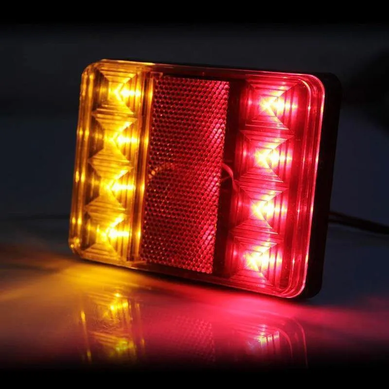 Wasserdichtes 8-LED-Auto-Rücklicht, Rückleuchten, Paar, Bootsanhänger, 12 V, Heckteile für Anhänger, LKW, Autobeleuchtung, wasserdicht, IP65