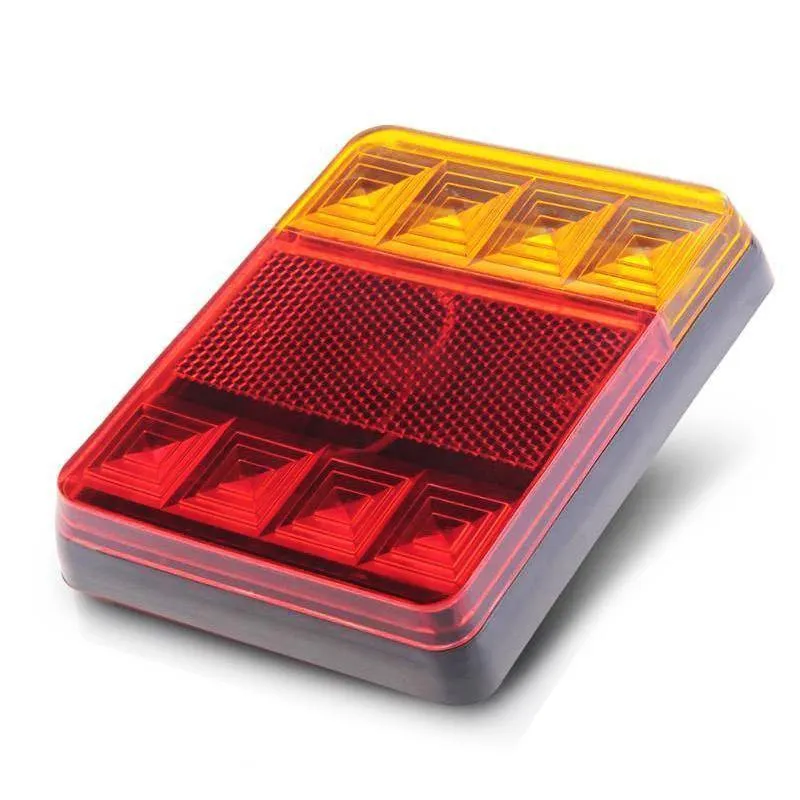 Wasserdichtes 8-LED-Auto-Rücklicht, Rückleuchten, Paar, Bootsanhänger, 12 V, Heckteile für Anhänger, LKW, Autobeleuchtung, wasserdicht, IP65