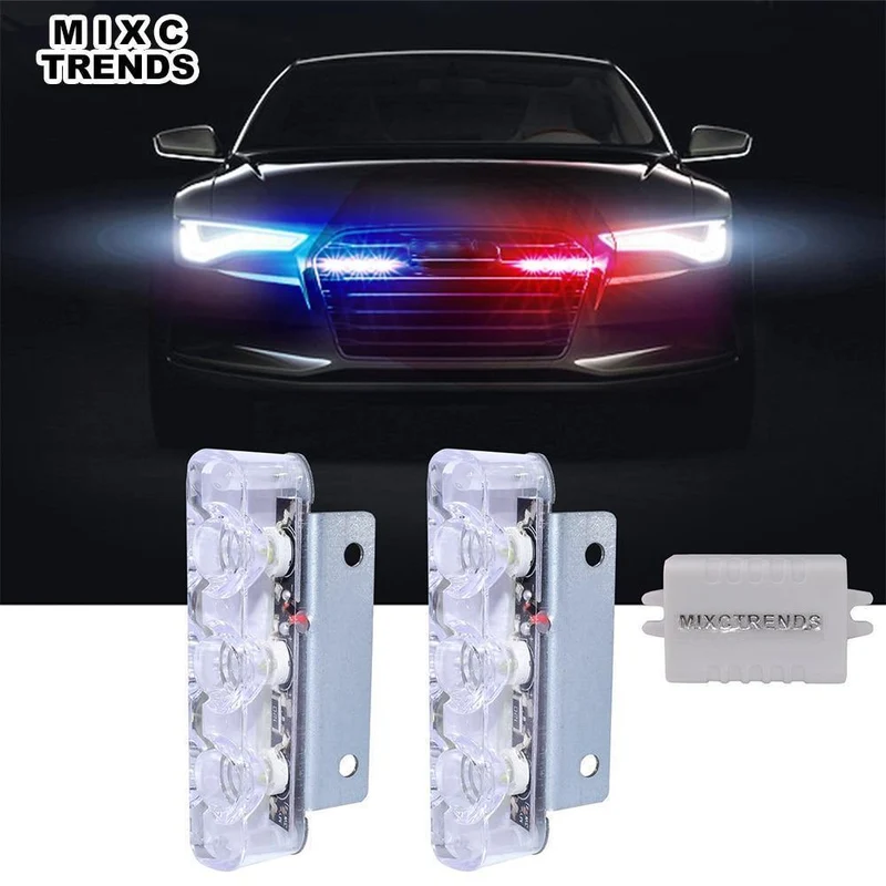 2Pcs 3 LED Blitzlicht 6W Polizei blinkt Warnung LED Bremslicht Lampe DC 12V Auto LKW Motorrad Bremse hinten Stop Led Lichter