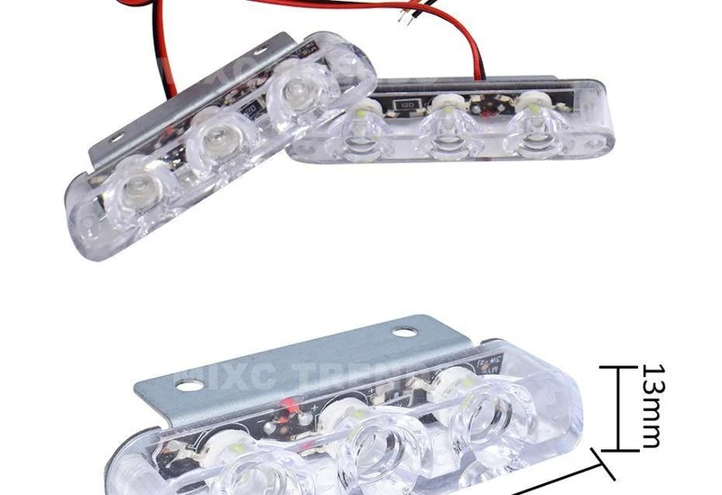 2Pcs 3 LED Blitzlicht 6W Polizei blinkt Warnung LED Bremslicht Lampe DC 12V Auto LKW Motorrad Bremse hinten Stop Led Lichter