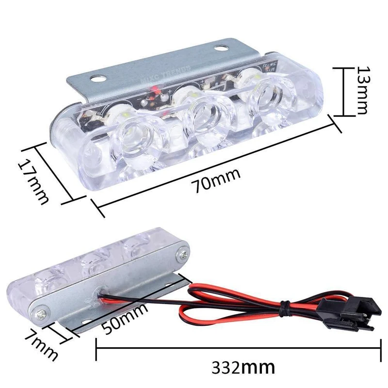 2Pcs 3 LED Blitzlicht 6W Polizei blinkt Warnung LED Bremslicht Lampe DC 12V Auto LKW Motorrad Bremse hinten Stop Led Lichter