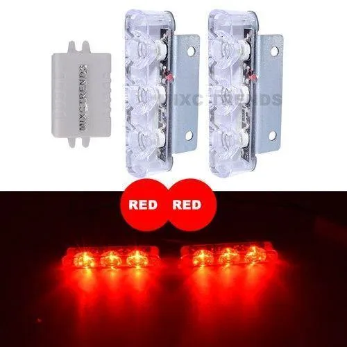 2Pcs 3 LED Blitzlicht 6W Polizei blinkt Warnung LED Bremslicht Lampe DC 12V Auto LKW Motorrad Bremse hinten Stop Led Lichter