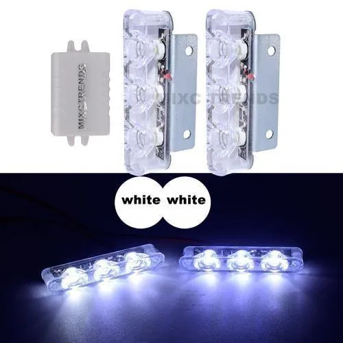 2Pcs 3 LED Blitzlicht 6W Polizei blinkt Warnung LED Bremslicht Lampe DC 12V Auto LKW Motorrad Bremse hinten Stop Led Lichter