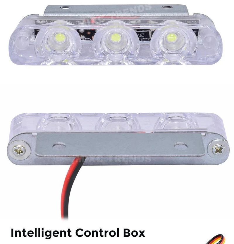 2Pcs 3 LED Blitzlicht 6W Polizei blinkt Warnung LED Bremslicht Lampe DC 12V Auto LKW Motorrad Bremse hinten Stop Led Lichter