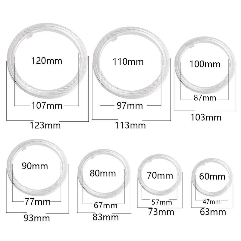 1 paar COB 60mm 80mm 120mm 12V DC Mit Abdeckung Halo Ringe 70mm 90mm 100mm 110mm Engel Angelic Eyes LED Auto Lichter Auto