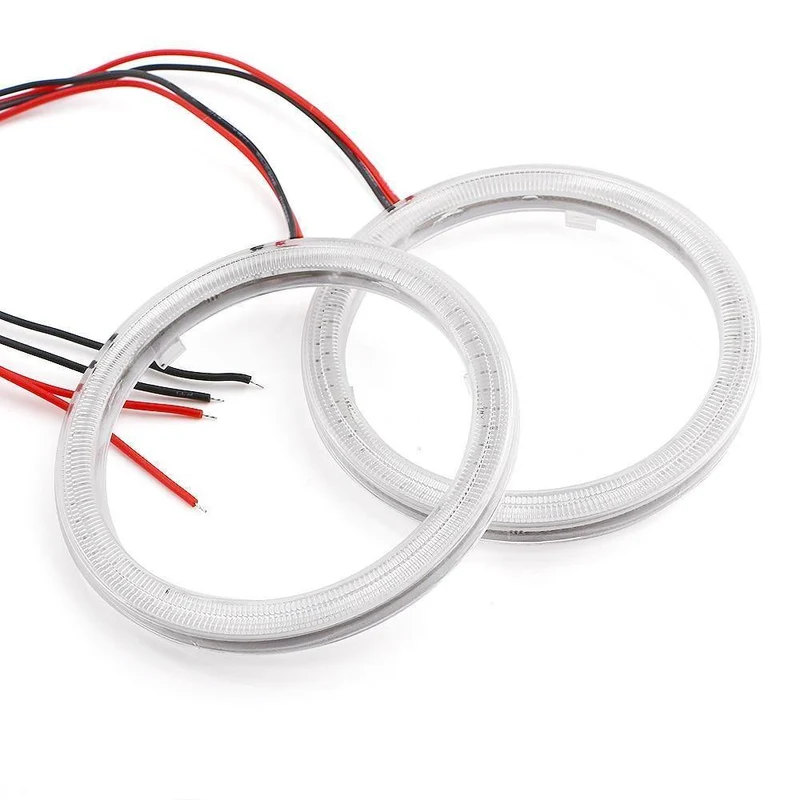 1 paar COB 60mm 80mm 120mm 12V DC Mit Abdeckung Halo Ringe 70mm 90mm 100mm 110mm Engel Angelic Eyes LED Auto Lichter Auto