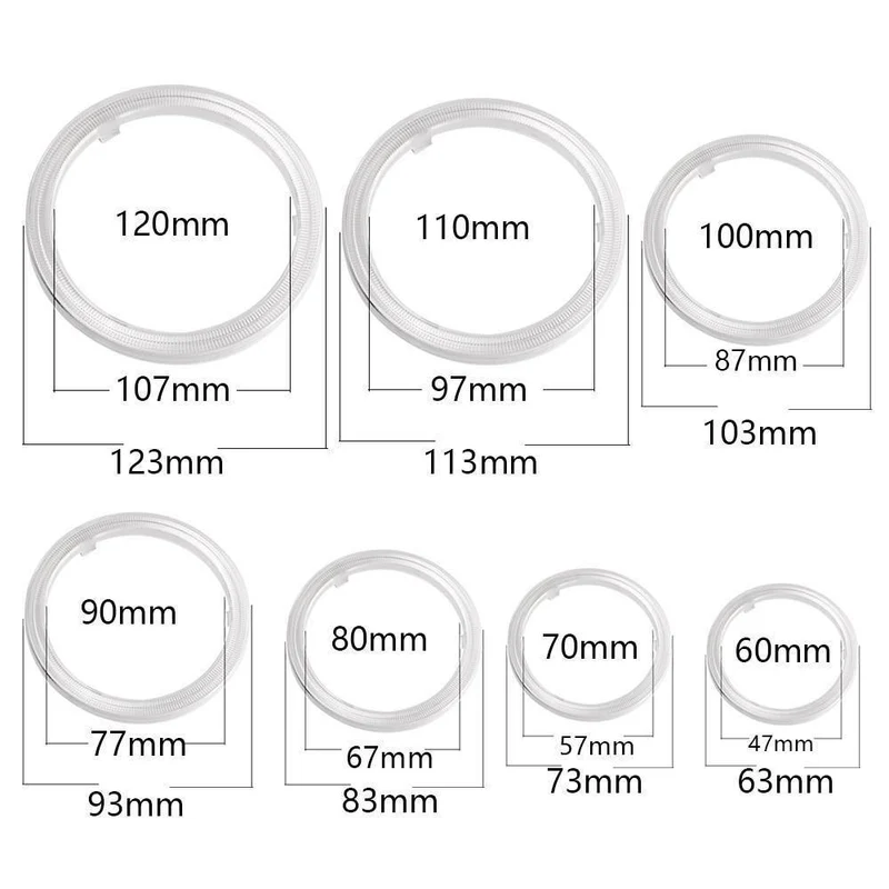 1 paar COB 60mm 80mm 120mm 12V DC Mit Abdeckung Halo Ringe 70mm 90mm 100mm 110mm Engel Angelic Eyes LED Auto Lichter Auto