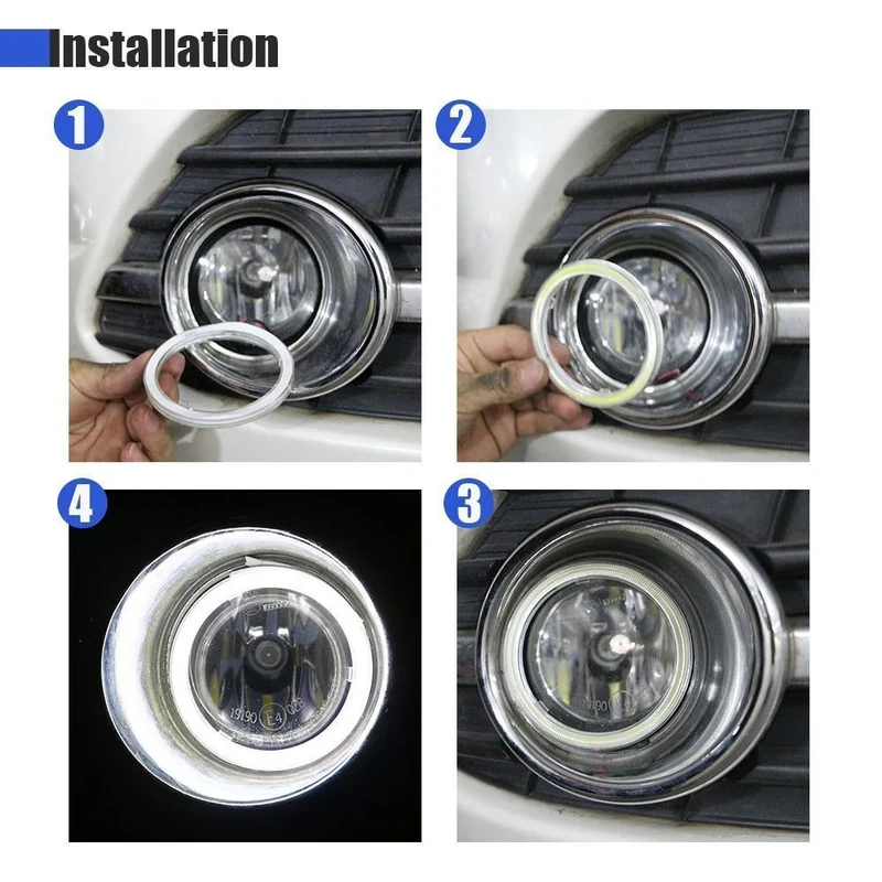 1 paar COB 60mm 80mm 120mm 12V DC Mit Abdeckung Halo Ringe 70mm 90mm 100mm 110mm Engel Angelic Eyes LED Auto Lichter Auto