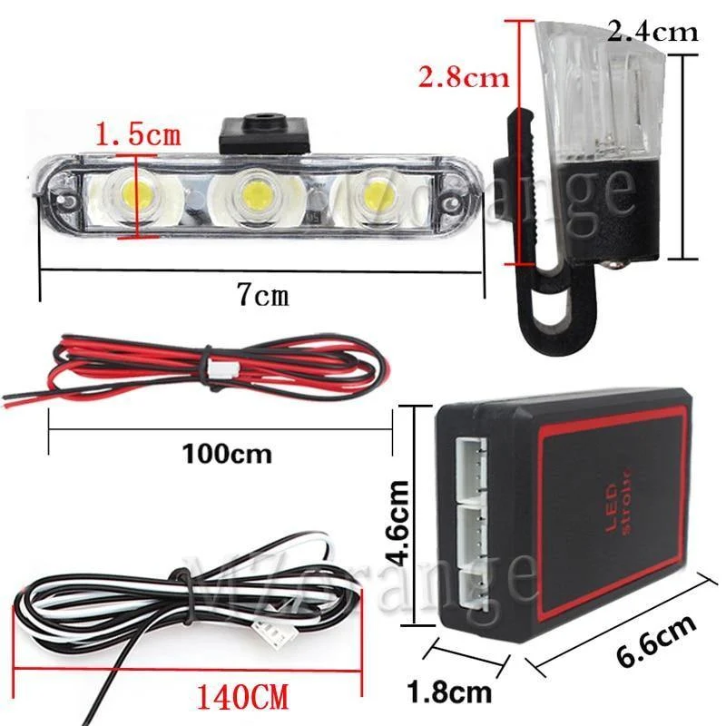 Drahtlose Fernbedienung 4x3/led Krankenwagen Polizei licht DC 12V Strobe Warn licht für Auto Lkw Notfall Licht blinkende Feuerwehr Lichter