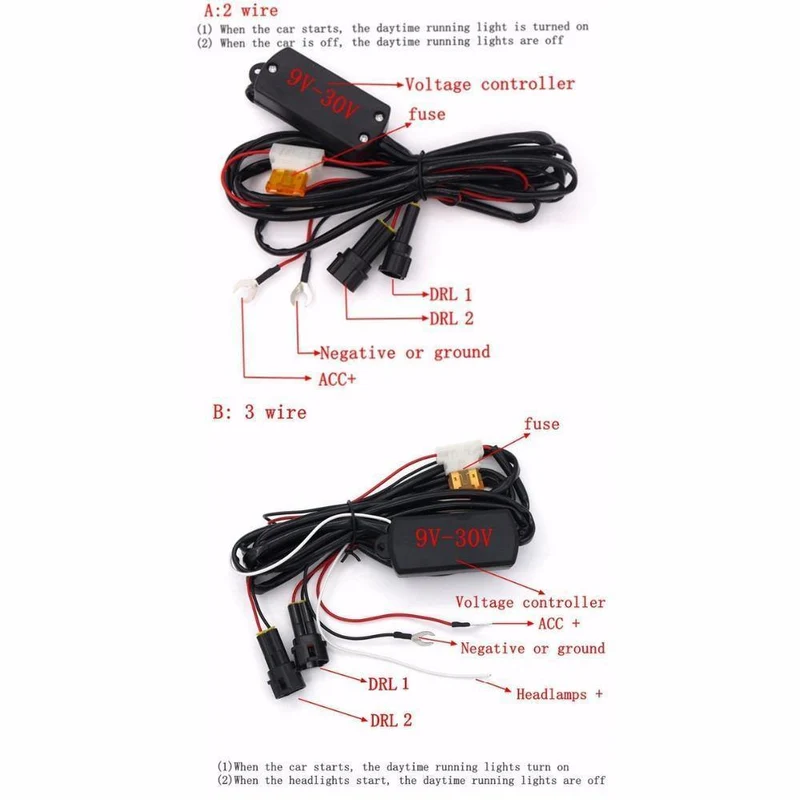 2pcs Weiß Universal DC 12V / 24V COB LED Tagfahrlicht Super Car DRL Lampe Montagehalterung Fahrzeuge 12W E4