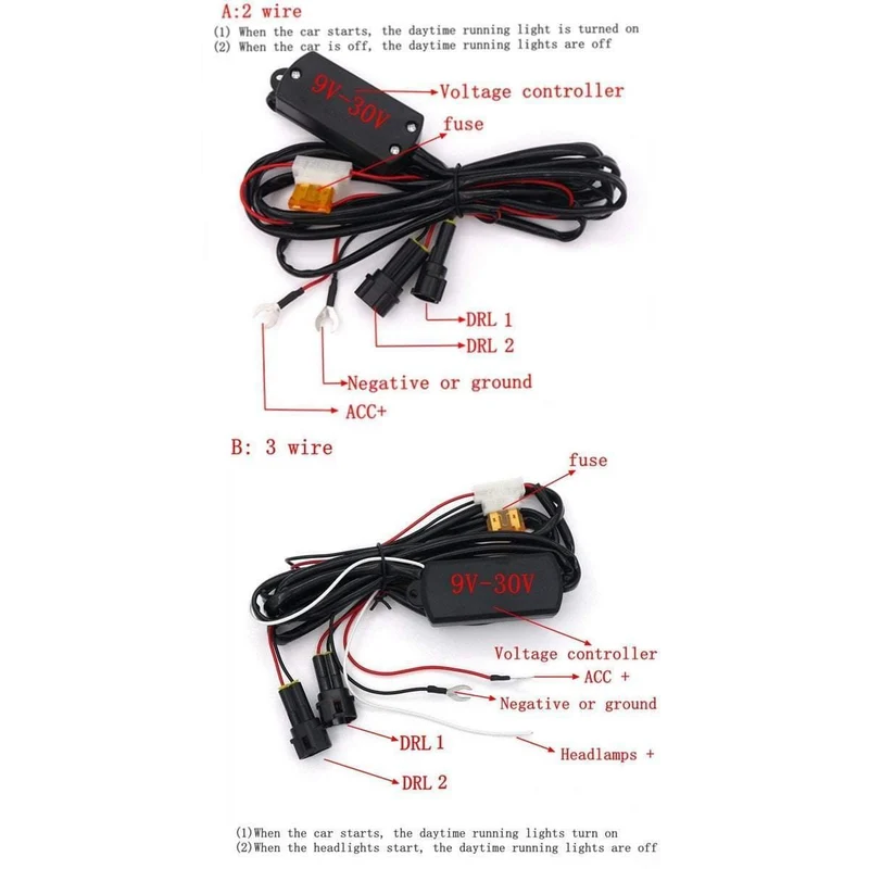 2pcs Weiß Universal DC 12V / 24V COB LED Tagfahrlicht Super Car DRL Lampe Montagehalterung Fahrzeuge 12W E4