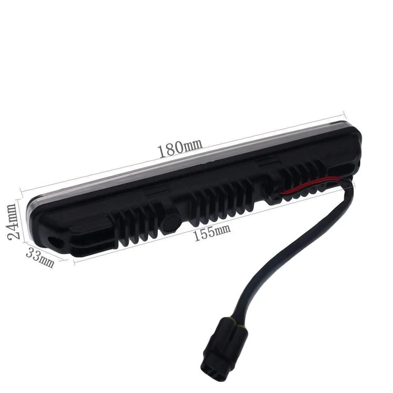 2pcs Weiß Universal DC 12V / 24V COB LED Tagfahrlicht Super Car DRL Lampe Montagehalterung Fahrzeuge 12W E4