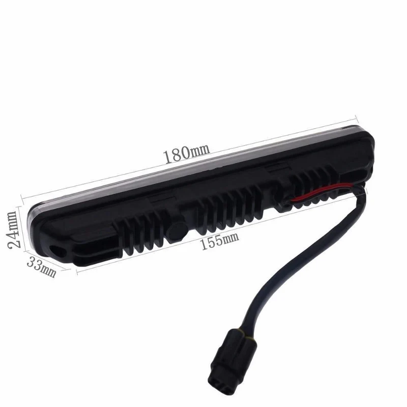 2pcs Weiß Universal DC 12V / 24V COB LED Tagfahrlicht Super Car DRL Lampe Montagehalterung Fahrzeuge 12W E4