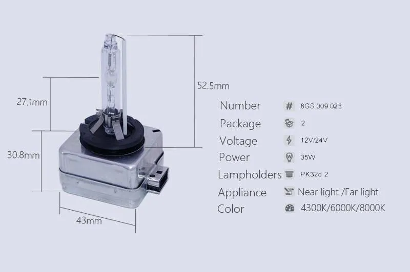 Autolampe 35W super Helligkeit und längere Lebensdauer 4300K,6000K,8000K D1S Car Light Factory Promotion D1S