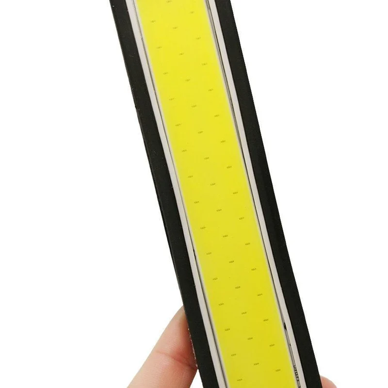 DRL Tagfahrlicht Nebelscheinwerfer 2Stk. Superhelles flexibles wasserdichtes COB Geradeausfahrlicht Weiß 190x35mm