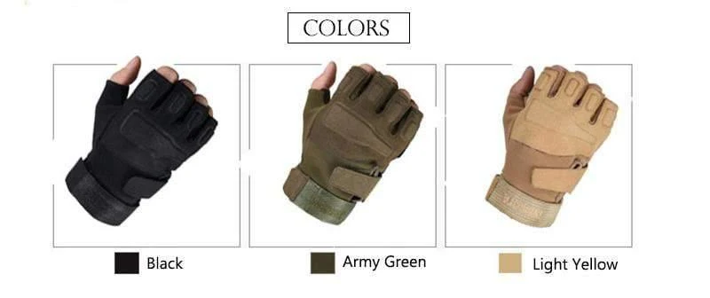 Black Hawk Military Tactical Gloves Herren Fighting Combat Half Finger Anti-Rutsch-Handschuhe M / L / XL