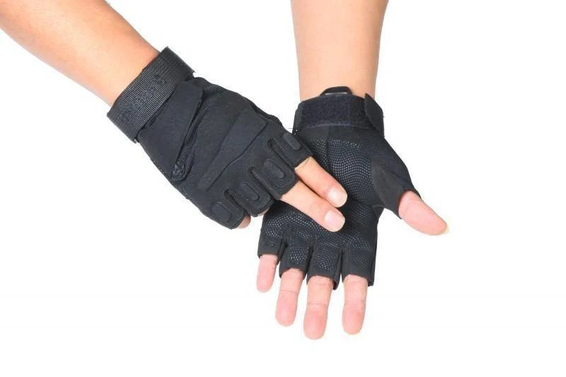 Black Hawk Military Tactical Gloves Herren Fighting Combat Half Finger Anti-Rutsch-Handschuhe M / L / XL