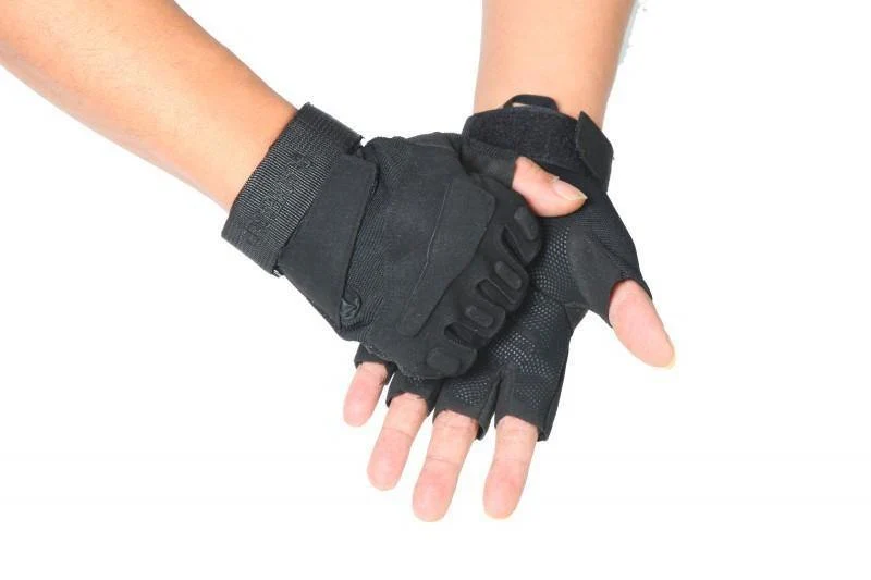 Black Hawk Military Tactical Gloves Herren Fighting Combat Half Finger Anti-Rutsch-Handschuhe M / L / XL