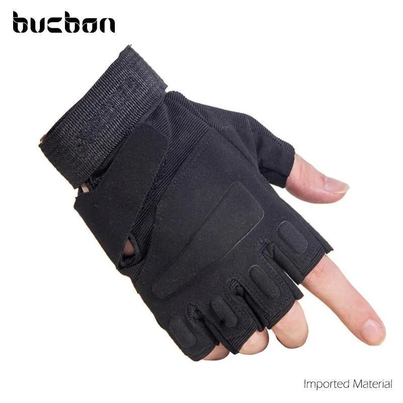 Black Hawk Military Tactical Gloves Herren Fighting Combat Half Finger Anti-Rutsch-Handschuhe M / L / XL