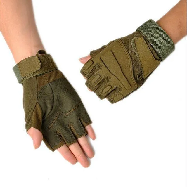 Black Hawk Military Tactical Gloves Herren Fighting Combat Half Finger Anti-Rutsch-Handschuhe M / L / XL