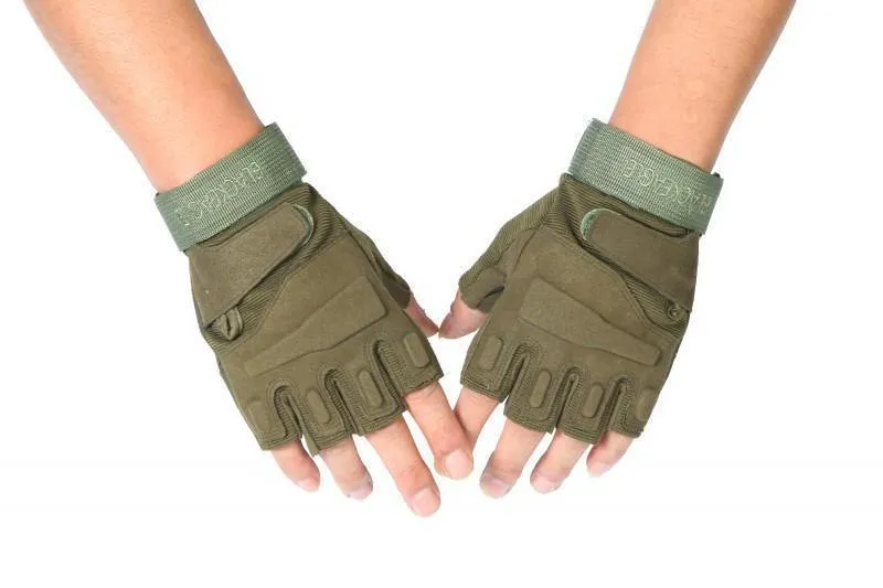 Black Hawk Military Tactical Gloves Herren Fighting Combat Half Finger Anti-Rutsch-Handschuhe M / L / XL
