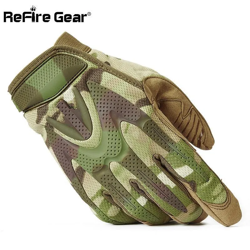 Camouflage Taktische Armee Handschuhe Männer SWAT Militärische Ausrüstung Vollfingerhandschuh CP Camo Paintball