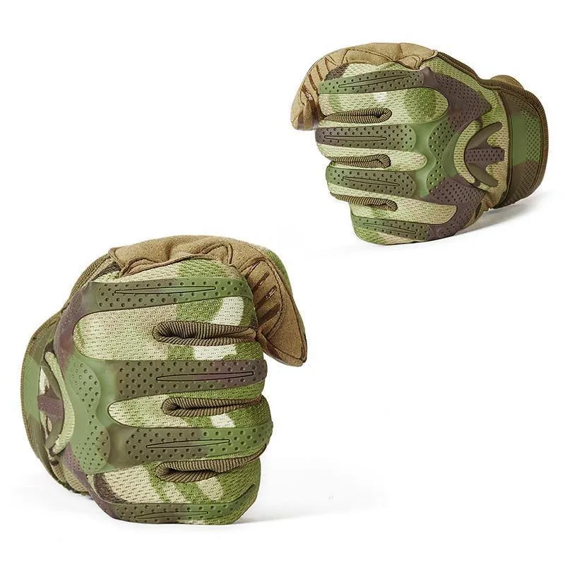 Camouflage Taktische Armee Handschuhe Männer SWAT Militärische Ausrüstung Vollfingerhandschuh CP Camo Paintball