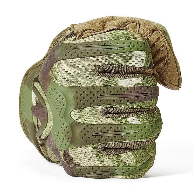 Camouflage Taktische Armee Handschuhe Männer SWAT Militärische Ausrüstung Vollfingerhandschuh CP Camo Paintball
