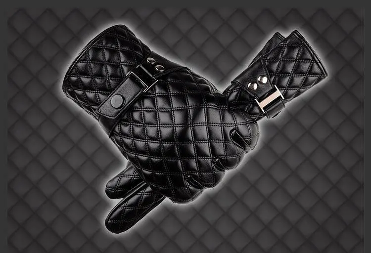 Winter Herren Lederhandschuhe Neue Marke Touchscreen Handschuhe Mode Warme Schwarze Handschuhe