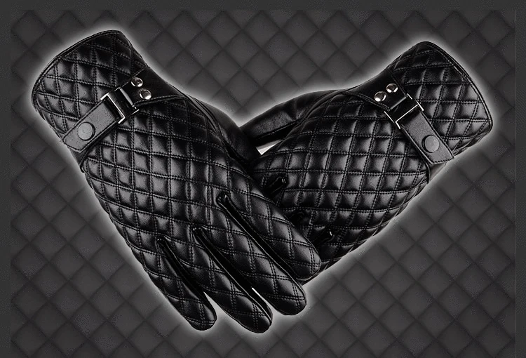 Winter Herren Lederhandschuhe Neue Marke Touchscreen Handschuhe Mode Warme Schwarze Handschuhe