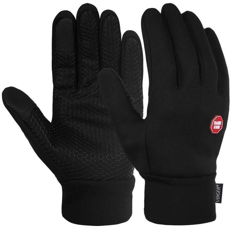 Winterhandschuhe für Herren und Damen, warm, winddicht, Outdoor-Handschuhe, dicke warme Fäustlinge, Touchscreen-Handschuhe, Unisex, Anti-Rutsch-Design