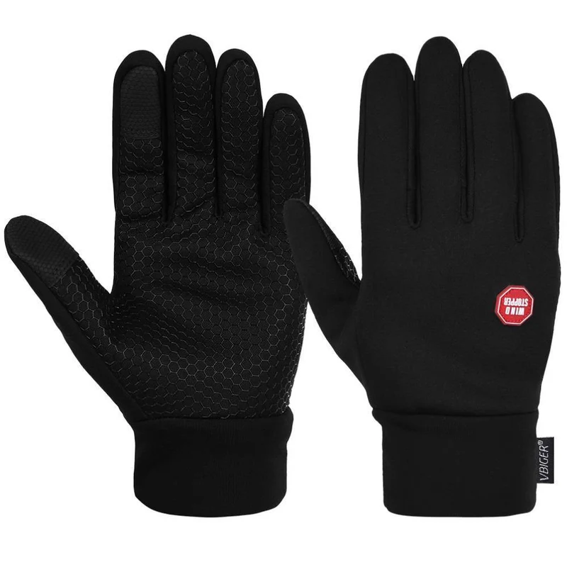 Winterhandschuhe für Herren und Damen, warm, winddicht, Outdoor-Handschuhe, dicke warme Fäustlinge, Touchscreen-Handschuhe, Unisex, Anti-Rutsch-Design